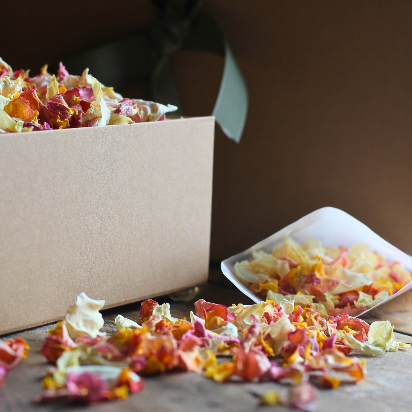 Peach Pavlova - Dried Rose Petal Confetti