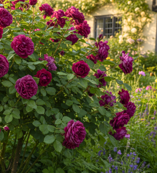 A Bucket of colourful cut roses