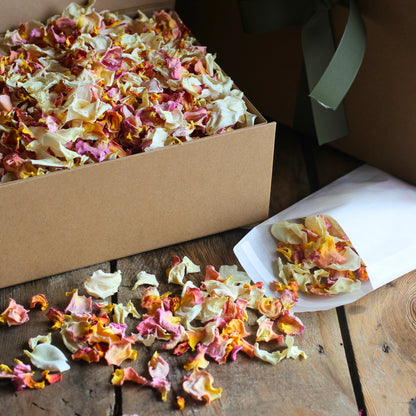 Peach Pavlova - Dried Rose Petal Confetti