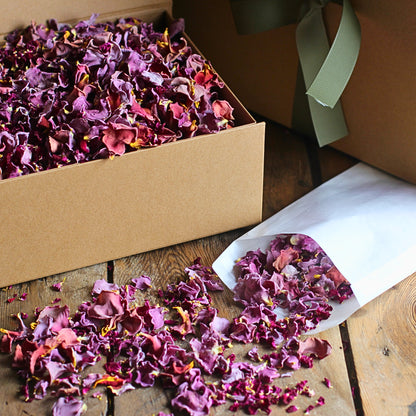 Sloe Gin - Dried Rose Petal Confetti