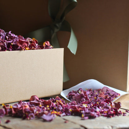 Sloe Gin - Dried Rose Petal Confetti